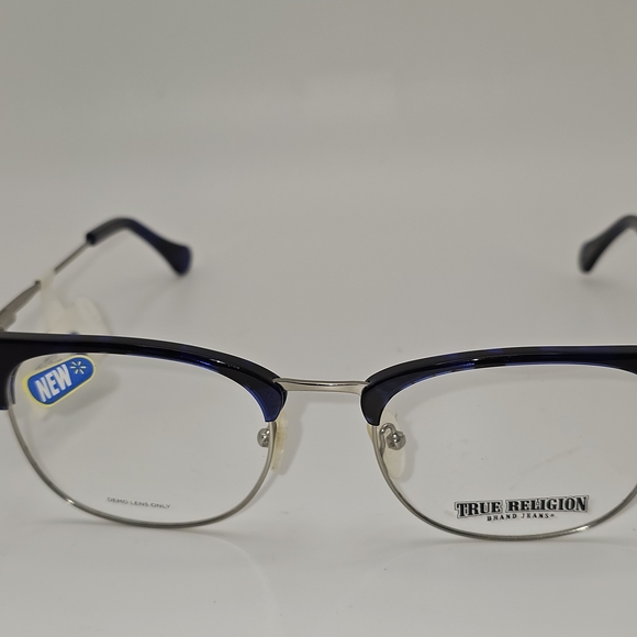 True‎ Religion Mens T013 BLU Blue RX Eyeglass Frames 54 20 145 - Picture 9 of 10